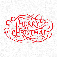 creative merry Christmas typography greeting design vector