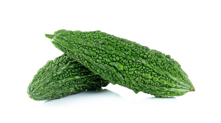Bitter gourd isolated on the white background