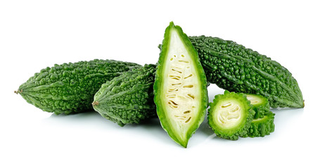 Bitter gourd isolated on the white background