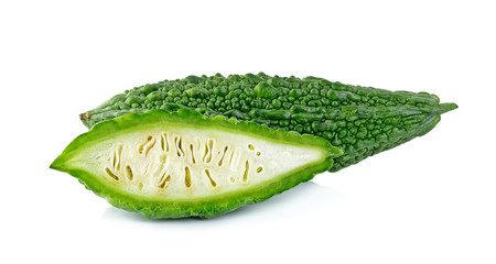 Bitter gourd isolated on the white background