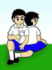 boy student cartoon