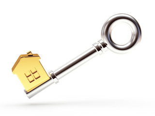 House shape key isolated on white background