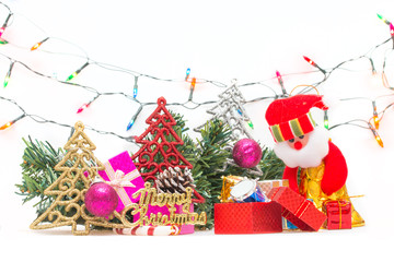 Christmas background with festive decoration.