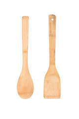 wooden spoon isolated on white background.