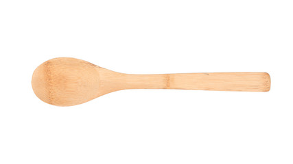 wooden spoon isolated on white background.