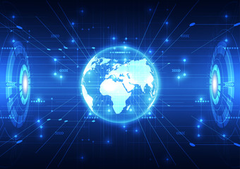vector digital global technology concept, abstract background