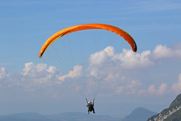 Tandem Paraglider in the Alps