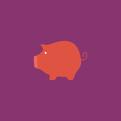 Piggy bank flat icon