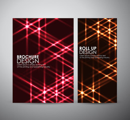 Abstract shining. Brochure business design template or roll up. 