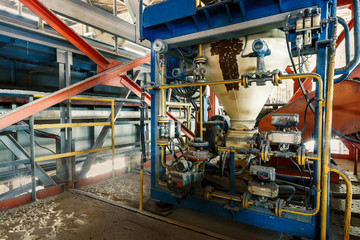 Fototapeta na wymiar Industrial motor driven equipment scene in steel mill