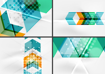 Set of angle and straight lines design abstract backgrounds