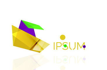 Logo, abstract geometric business icon