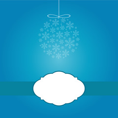 Christmas background with snowflakes.