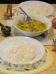 Thai curry with rice