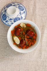 A bowl of traditional Chinese medicine health tea
