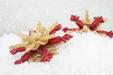 New year tor snowflakes on snow © valtimorn