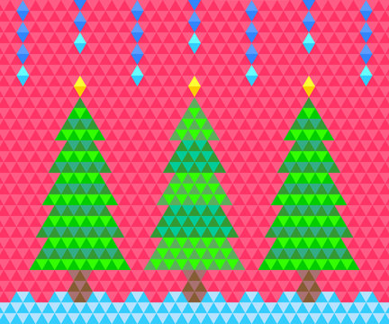 クリスマス　ポリゴンツリー1