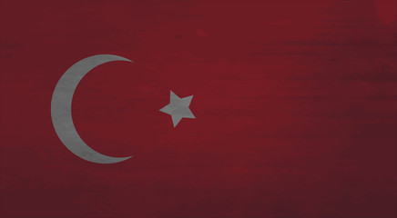 Grunge messy flag Turkey