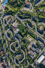 aerial view of Olesnica city