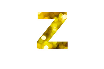 gold letters alphabet