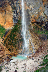 Fototapeta na wymiar Waterfall Rinka in Slovenian Alps