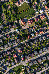 aerial view of Olesnica city