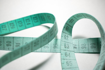 Measuring tape. Turquoise