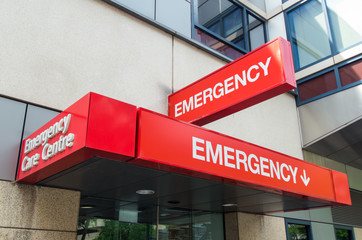 Entrance to a hospital emergency department