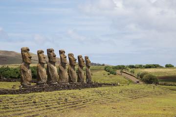 Ahu Akivi on Easter Island