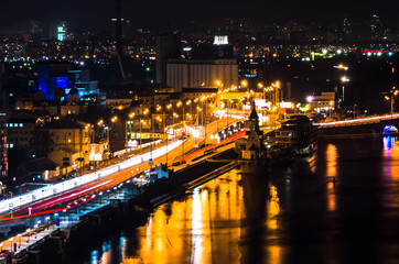 Fototapeta na wymiar Kiev city in Ukraine at night