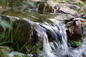 course of a stream after rain