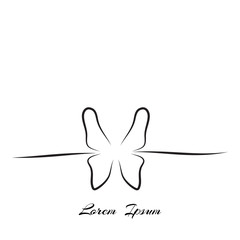 logo butterfly contour of the lines