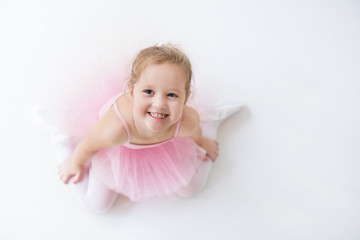 Little ballerina in pink tutu