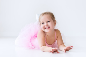 Little ballerina in pink tutu