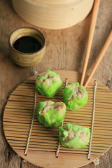 Chinese steamed shrimp dumplings