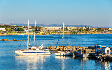 Fototapeta na wymiar Yachts in Harbour of Paphos - Cyprus