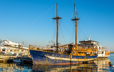 Sailing ship in Paphos Harbour - Cyprus