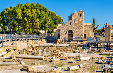 Fototapeta na wymiar Panagia Chrysopolitissa Basilica in Paphos - Cyprus