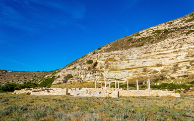 Coastal Basilica of Kourion, an ancient city in Cyprus