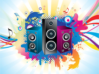 abstract artistic colorful music background