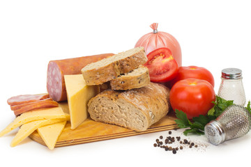 Sausage, cheese, breakfast