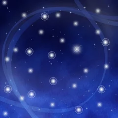 Fotobehang Grafische achtergrond sterren en blauwe hemel © emieldelange