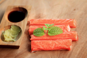 Crab stick japanese food