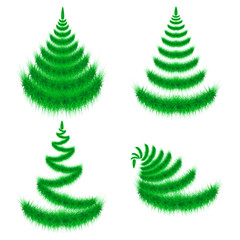 primitive green Christmas trees