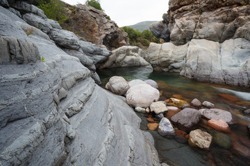 Gorge at Fango river, near Galeria village, Corsica, France