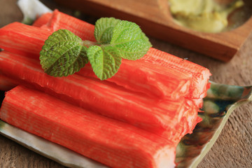 Crab stick japanese food