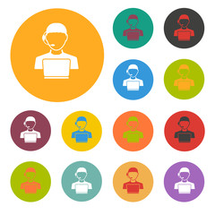 Fototapeta premium Support manager icon