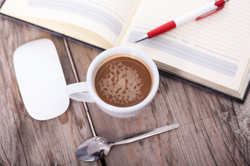 Coffee Cup on the Table, Business Concept