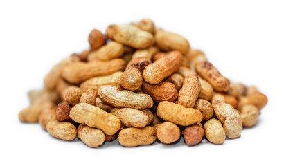 Fototapeta na wymiar Pile of dried peanuts
