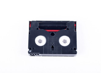 8mm video tape on white background with